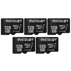 Patriot 16GB 32GB 64GB 128GB C10 USH-1 MicroSDHC/SDXC Flash Memory Card 5-PACK - Picture 1 of 41