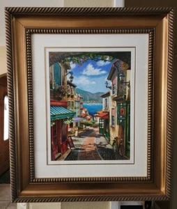 Anatoly Metlan "Bar Brasserie" 26x31 Framed Serigraph Art Signed COA  - Picture 1 of 17