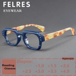 Neue Herren Damen Oval Anti Blaulicht Lesebrille Klare Gläser Presbyopie Brille - Bild 1 von 19