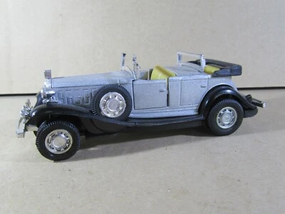 129W Yatming 8503 Giocattolo Frizione Cadillac V16 Phaeton Open 1932 Argento L - Immagine 1 di 4