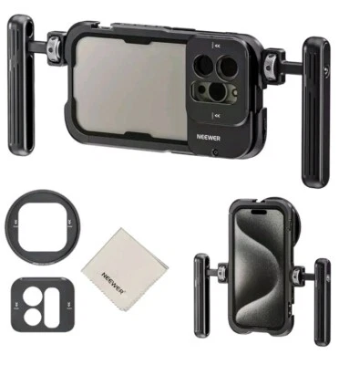 NEEWER 15 Pro Cage Video Rig with Dual Handles, Quick Release 67mm Filter... - Image 1 of 4