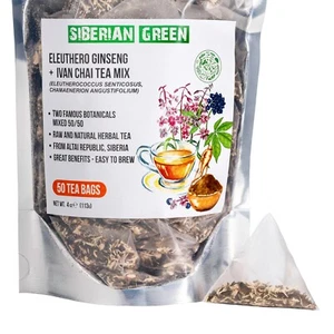 Mezcla de té Siberian Green Eleuthero Root & Rosebay Ivan - 50 bolsitas de té - Imagen 1 de 8