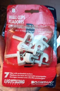 ClosetMaid Wandclips für Trockenbauanker #6610 weiß 7er Pack - NEU - Bild 1 von 3