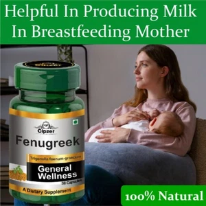 Cipzer Fenugreek 30 Capsules | Supports Lactation & Breastfeeding Mothers Health - Picture 1 of 6