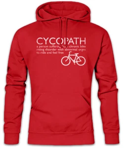 Cycopath Hoodie Sweatshirt Fun Bicycle bike-rider Psychopath Cycling Sports - Picture 1 of 1