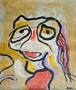 Karel Appel Signed Abstract Oil Painting on Canvas - Dutch Modern Art - Picture 1 of 4
