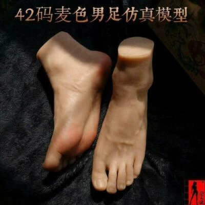 Realistic Silicone Male Mannequin Feet Model Shoes Displays Show 1 Pair EUR42 C - Image 1 of 4