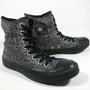Womens Converse All Star Black Reflective Scrunch High Top Sneakers Boots Size 4 - Picture 1 of 12