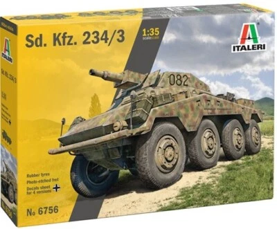 Italeri  1/35 Sd.Kfz. 234/3 #6756📌New Rel. 📌Listed in USA📌Sealed - Image 1 of 4