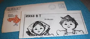 Grit Needlework Pattern 23333 -T Farm Twins bambole per corrispondenza modello vintage - Foto 1 di 1