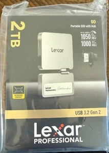 Lexar Professional Go USB 3.2 Gen 2 Type-C Portable 2TB SSD Hub NEW LSL400S002T - Picture 1 of 2