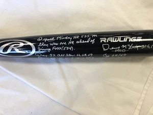 Denny McLain AUTOGRAPH Mantle Story Bat With Multi Inscriptions Detroit Tigers - Picture 1 of 8
