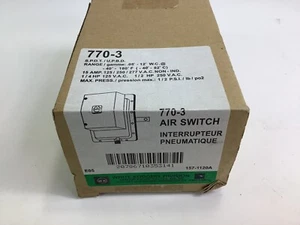 Interruptor de aire de doble propósito White-Rodgers 770-3 770 0,5 psi presión SPDT HVAC nuevo - Imagen 1 de 4