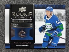 2020-21 UPPER DECK SERIES 1 QUINN HUGHES ROOKIE RETROSPECTIVE INSERT#RR-3