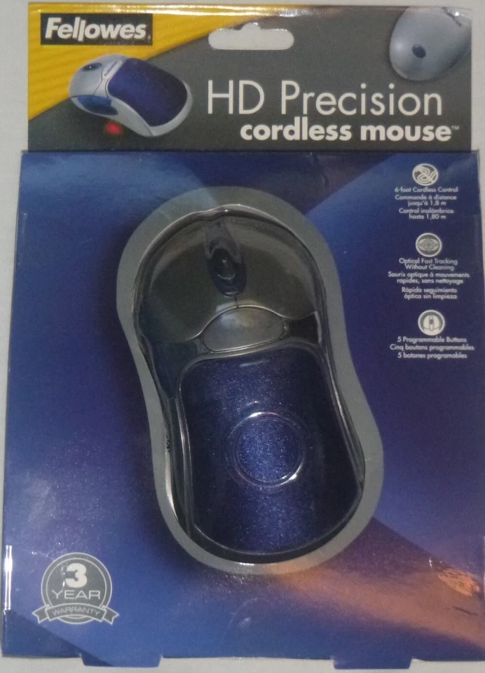 One Brand New Fellowes HD Precision Cordless Optical Mouse 98904 - Image 1 of 3