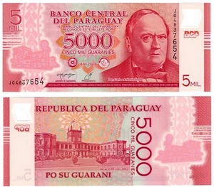 2022 Paraguay 5000 Guaranies P234 Banknote UNC Polymer - Bild 1 von 1