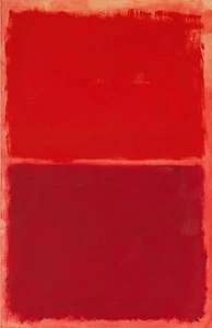 COMPOSICIÓN DE MARK ROTHKO ROJO SOBRE ROJO ARTE ABSTRACTO IMPRESIÓN GICLEE LIENZO FINO - Imagen 1 de 4