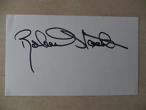 Tarjeta de índice autografiada por Robert Stack de 3" X 5" - Imagen 1 de 2