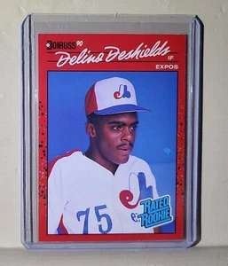 Delino Deshields 1989 Leaf MLB #42 Donruss Rated Rookie Baseball Card Expos - Picture 1 of 2
