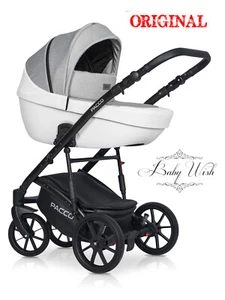 RIKO BASIC PACCO BABY STROLLER PRAM 3in1 CARRYCOT + PUSHCHAIR + CAR SEAT - Picture 1 of 101