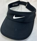 Nike Featherlight Dri Fit Golf Visor Hat Cap One Size Adjustable Black  Swoosh