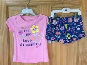 New Carter's Girls Floral Poly Pajama 2 pc Set Toddler many sizes - Picture 1 of 1