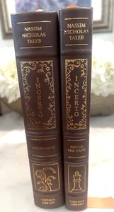The Incerto Set of 2 by Nassim Nicholas Taleb 1st Castallia Edition Cowhide - Picture 1 of 9