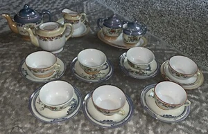 VTG Japan Childs LUSTERWARE TEA SET 30 Pc. Of 2 Sets - Picture 1 of 10