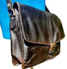 Vintage Bag Leather Briefcase Quality With Shoulder Strap Satchel Laptop Tablet