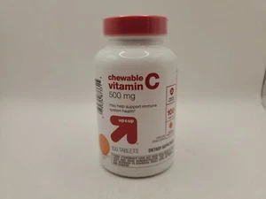 Up & Up Chewable Vitamin C 500mg Immune Support 100Ct Tablets Tropical Exp 10/25 - Picture 1 of 4