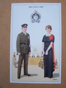 Tarjeta postal de uniforme militar del cuerpo legal del ejército impresa - Imagen 1 de 1