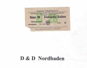 Ticket / Eintrittskarte   63/64   Aufstieg    Hannover 96 - Alemannia Aachen - Bild 1 von 1