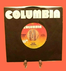 1982 Columbia Records TOTO Rosanna & It's A Feeling Vinyl Record 18-02811 45RPM - Imagen 1 de 7
