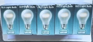 10x 100W Crompton Light Bulbs ES-E27,  Standard Pearl GLS Bulb 50mm - Picture 1 of 3