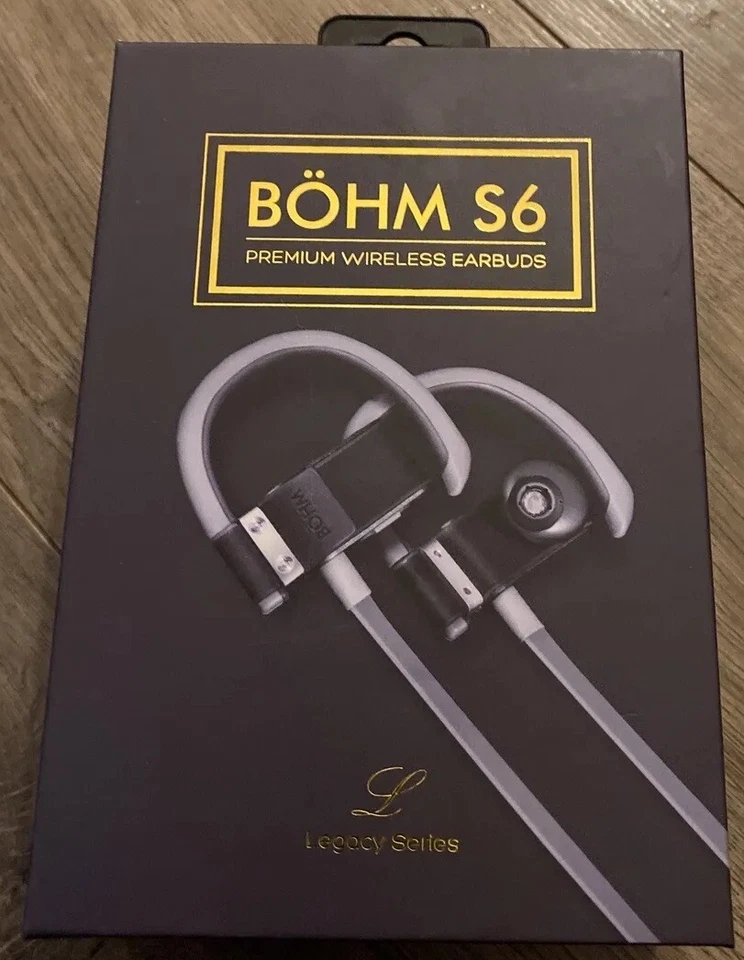 Bohm S6 Premium Wireless BluetoothEar Earbuds Black  New In Box eBay Box 20 - Imagem 1 de 4