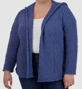 $50 Jones New York Collection Women's Blue Cardigan Sweater Plus Size 1X - Picture 1 of 1