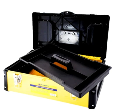 18" Tool Box Chest Storage Case Heavy Duty Stainless Steel & Removable Tray Case - Image 1 of 4