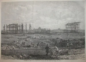 PARIS EXHIBITION CHAMP DE MARS FRANCE 1866 ILLUSTRATED LONDON NEWS - Picture 1 of 2