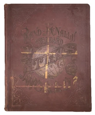 1890, THE RAND MCNALLY STANDARD ATLAS OF THE WORLD, MAPS, NO RESERVE - Image 1 of 4