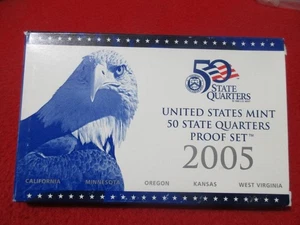 2005-S United States 50 States 5 Quarters Proof Set. Ultra Cameos OGP #MF-3584 - Picture 1 of 3