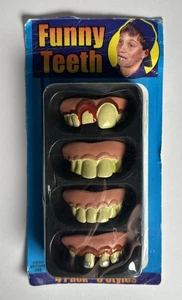 Vintage Goofy Hillbilly lustige Zähne 4er Pack #1 Halloween - Bild 1 von 4