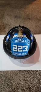 Cairns Captins Feuerwehrhelm Modell # C-TRD MFG Datum - 20.07.2016 Ingalls schwarz blau - Bild 1 von 11