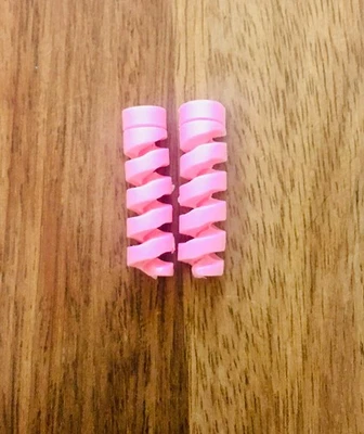 Spiral Cable Protector Wire Organizer Smartphones Cable Holder PINK - Image 1 of 4
