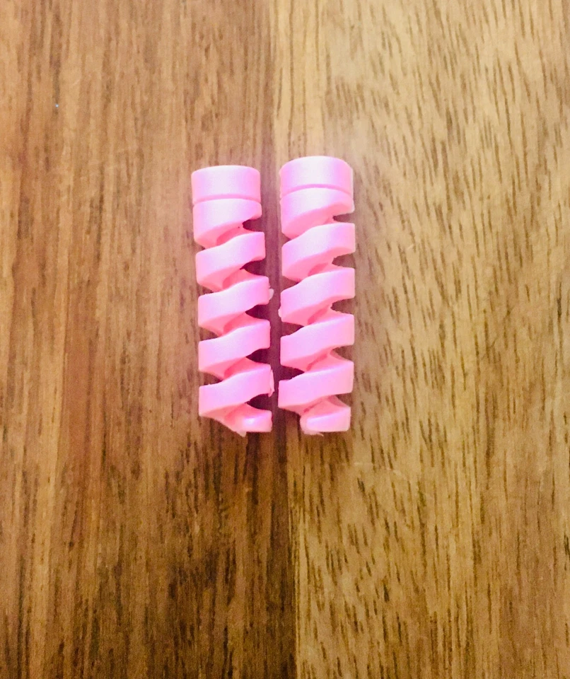 Spiral Cable Protector Wire Organizer Smartphones Cable Holder PINK - Image 1 of 4