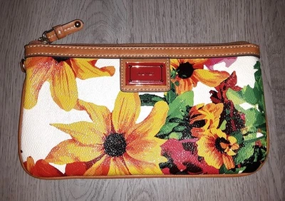 Bolso sin asas Nine West Girasoles imitación cuero cremallera bolso cartera estampado floral Foto 1 de 4
