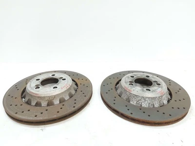 15-20 BMW M4 F82 REAR LEFT RIGHT 2 PIECE BRAKE DISC ROTOR PAIR - Image 1 of 4