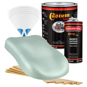 HOT ROD FLATZ Seafoam Green Metallic Gallon Kit URETHANE Flat Auto Car Paint Kit - Picture 1 of 5