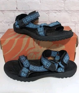 Teva Women's Size 7 Canyon Falls Iban Blue Aztec Strap Sandals 6408B With Box - Picture 1 of 9
