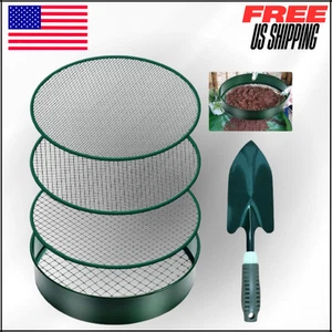 Fine Mesh Stainless Steel Soil Compost Sifter, 11.8" For Gardening 4 Filter Mesh - Picture 1 of 12