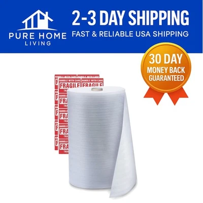 Versatile Foam Roll 12" Wide x 600" - Non-abrasive Protection for Fragile Goods - Image 1 of 4